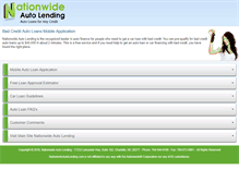 Tablet Screenshot of nationwideautolending.com
